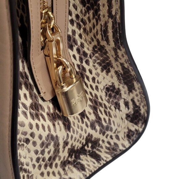 Coach Zoe Carryall Crossbody Anti-Theft Snakeskin Signature Canvas - Picture 8 of 12